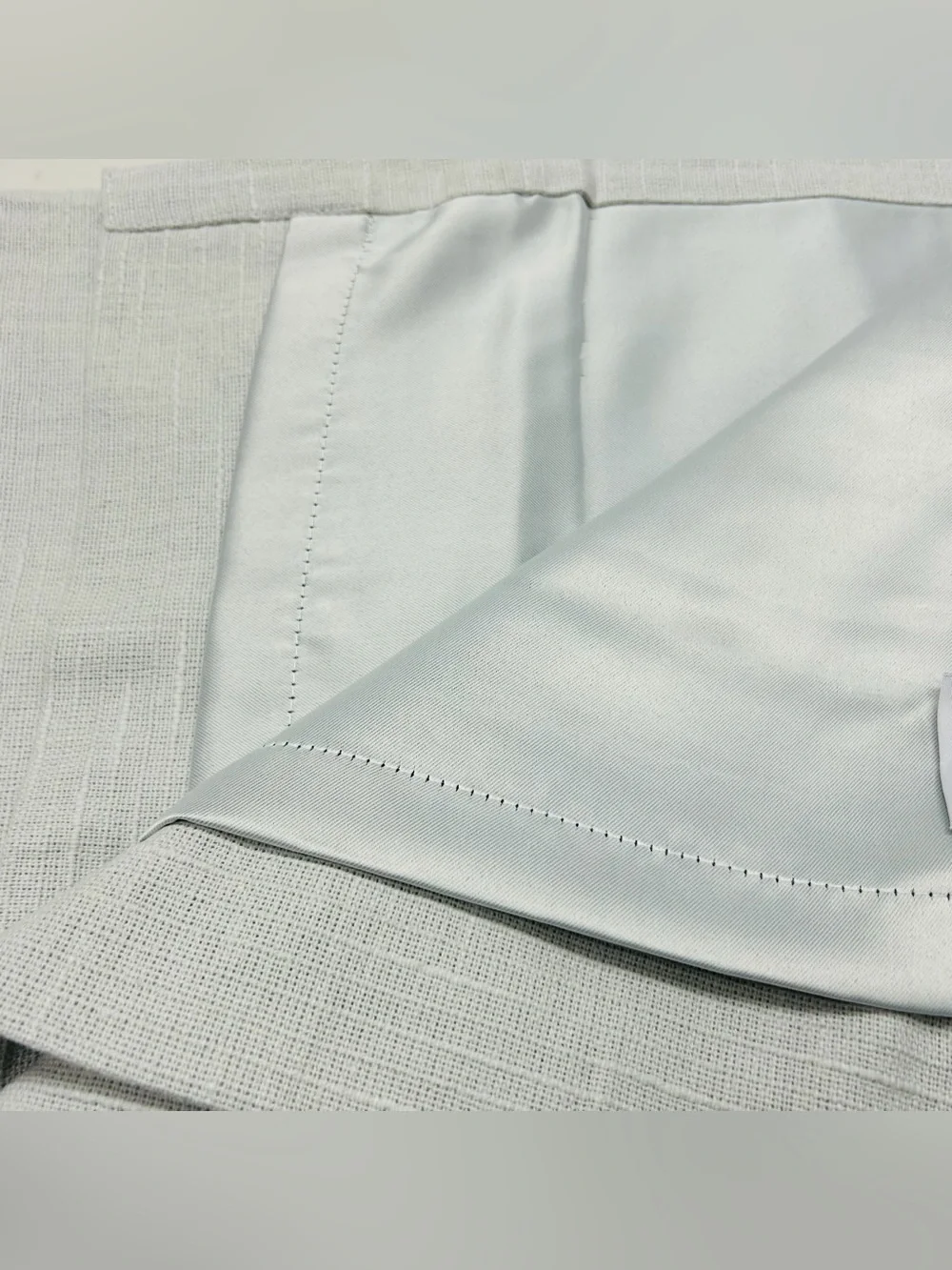 NWT QUINCE Set Of 2 48x96 Cotton Slub Blackout Curtains Cloud 0753